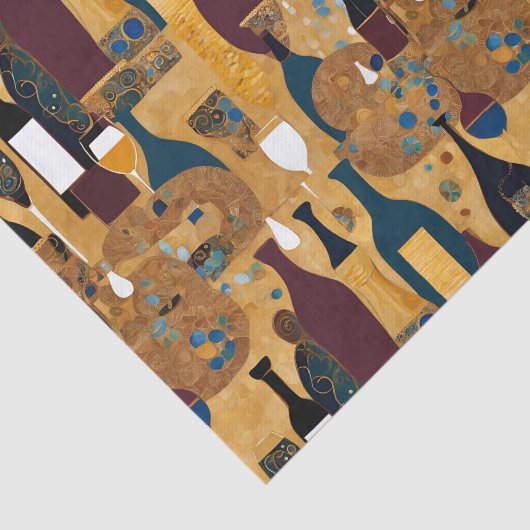 Modern wijnpatroon tissuepapier (Detail)