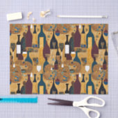 Modern wijnpatroon tissuepapier (Craft)