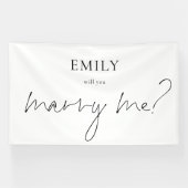 Modern Wil je met me trouwen Verrassingsvoorstel T Spandoek (Horizontaal)