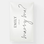 Modern Wil je met me trouwen Verrassingsvoorstel T Spandoek (Verticaal)