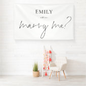 Modern Wil je met me trouwen Verrassingsvoorstel T Spandoek (Insitu)