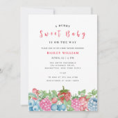 Modern Wild Berry Sweet Baby shower Kaart (Voorkant)