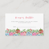 Modern Wild Berry Sweet Luier Raffle Baby shower Informatiekaartje (Voorkant)