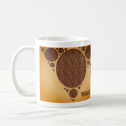 Modern Wild Cat Pattern Geometric Employee Welkom Koffiemok (Links)