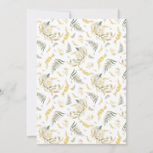 Modern Wild Flower Arch Boho Vrijgezellenfeest Kaart (Achterkant)