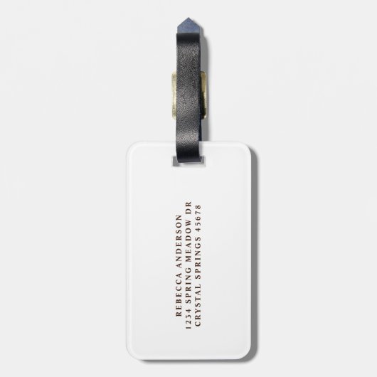 Modern Wild Mustang Horses Equestrian Waterverf Bagagelabel (Achterkant verticaal)