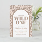 Modern Wild One 1e verjaardagsfeestje Kaart (Staand voorkant)