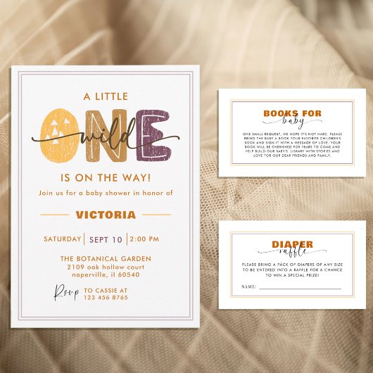  modern Wild One “Book for Baby” Informatiekaartje