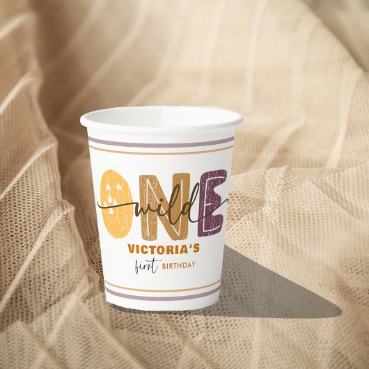 Modern Wild One first Birthday Papieren Bekers