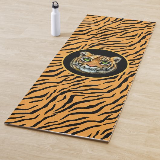 Modern Wild Tiger Pattern Yoga Mat (In situ)
