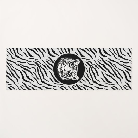 Modern Wild White Tiger Pattern Yoga Mat (Voorkant (horizontaal))
