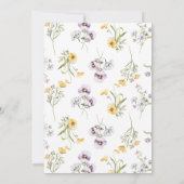 Modern Wildbloemen Bridal Shower Kaart (Achterkant)
