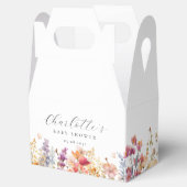 Modern, wilde bloem, Baby shower Bedankdoosjes (Geopend)