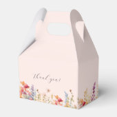 Modern, wilde bloem, bruidsfeest bedankdoosjes (Achterkant)