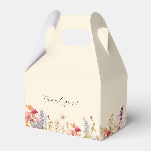 Modern, wilde bloem, bruidsmeisjesfeest bedankdoosjes (Achterkant)