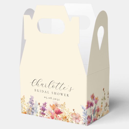 Modern, wilde bloem, bruidsmeisjesfeest bedankdoosjes (Geopend)