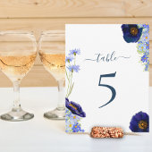 Modern Wilde Bloem Huwelijk Tafel Nummer