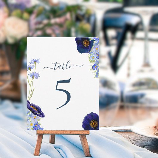 Modern Wilde Bloem Huwelijk Tafel Nummer