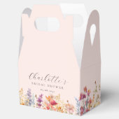 Modern, wilde bloemen, bruidsdouche bedankdoosjes (Geopend)
