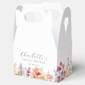 Modern, wilde bloemen, bruidsdouche bedankdoosjes (Geopend)