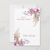 Modern wilde bloemen script vrijgezellenfeest plaa kaart (Voorkant)