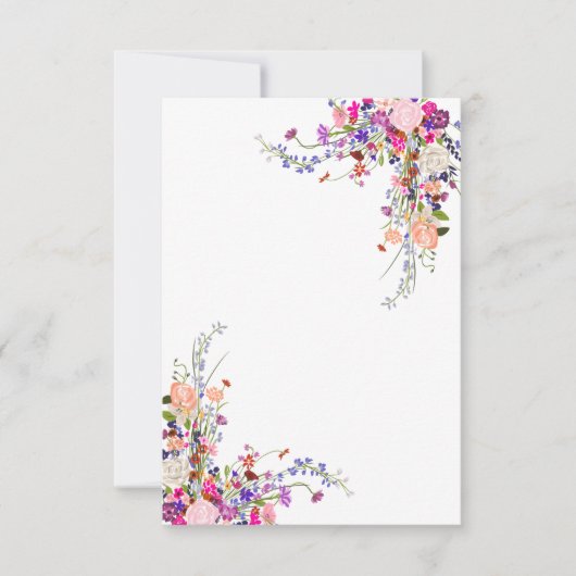 Modern wilde bloemen script vrijgezellenfeest plaa kaart (Voorkant)