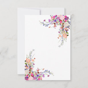 Modern wilde bloemen script vrijgezellenfeest plaa kaart