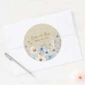 Modern Wildebloem Schrift Ronde Sticker (Envelop)