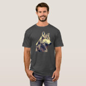 Modern Wilderness: Abstract Geometric Wolf Design T-shirt (Voorkant volledig)