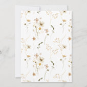 Modern Wildflower Arch Boho Vrijgezellenfeest Kaart (Achterkant)