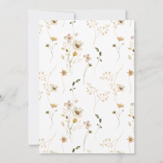 Modern Wildflower Arch Boho Vrijgezellenfeest Kaart (Achterkant)