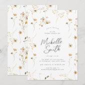 Modern Wildflower Arch Boho Vrijgezellenfeest Kaart (Voorkant / Achterkant)