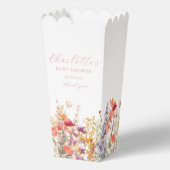 Modern, Wildflower Baby shower Bedankdoosjes (Achterkant)