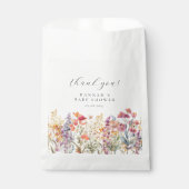 Modern, Wildflower Baby shower Bedankzakje (Voorkant)