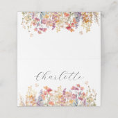 Modern Wildflower Baby Shower Plaatskaartje (Buitenkant ongevouwen)