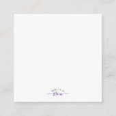 Modern wildflower baby shower register qr code informatiekaartje (Achterkant)