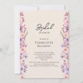 Modern Wildflower Beige Bruiloft Vrijgezellenfeest Kaart (Voorkant)