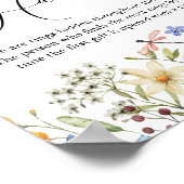 Modern Wildflower Bloemenring Hunt Vrijgezellenfee Poster (Hoek)