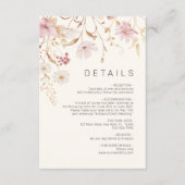 Modern Wildflower | Botanical Wedding Details Informatiekaartje (Voorkant)