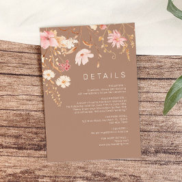 Modern Wildflower | Botanical Wedding Details Informatiekaartje