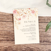 Modern Wildflower | Botanical Wedding Details Informatiekaartje