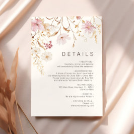 Modern Wildflower | Botanical Wedding Details Informatiekaartje