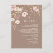 Modern Wildflower | Botanical Wedding Details Informatiekaartje (Voorkant)