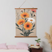 Modern Wildflower Bouquet Botanical Floral Hangend Wandkleed (Slaapkamer)