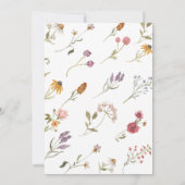 Modern Wildflower Elegant Boho Vrijgezellenfeest Kaart (Achterkant)