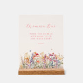 Modern, Wildflower Momosa Bar Baby shower Acryl Bord (Voorkant)