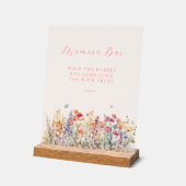 Modern, Wildflower Momosa Bar Baby shower Acryl Bord (Hoek)
