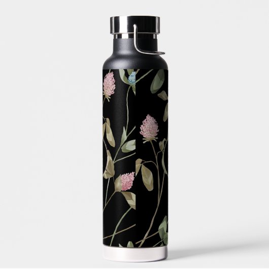 Modern WIldflower Monogram Roos Groene Grote Klave Waterfles (Links)