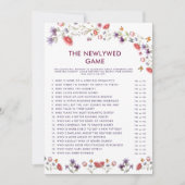 Modern Wildflower Newlywed Bridal Shower Game (Voorkant)