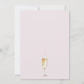 Modern Wildflower Petal en Prosecco Vrijgezellenfe Kaart (Achterkant)